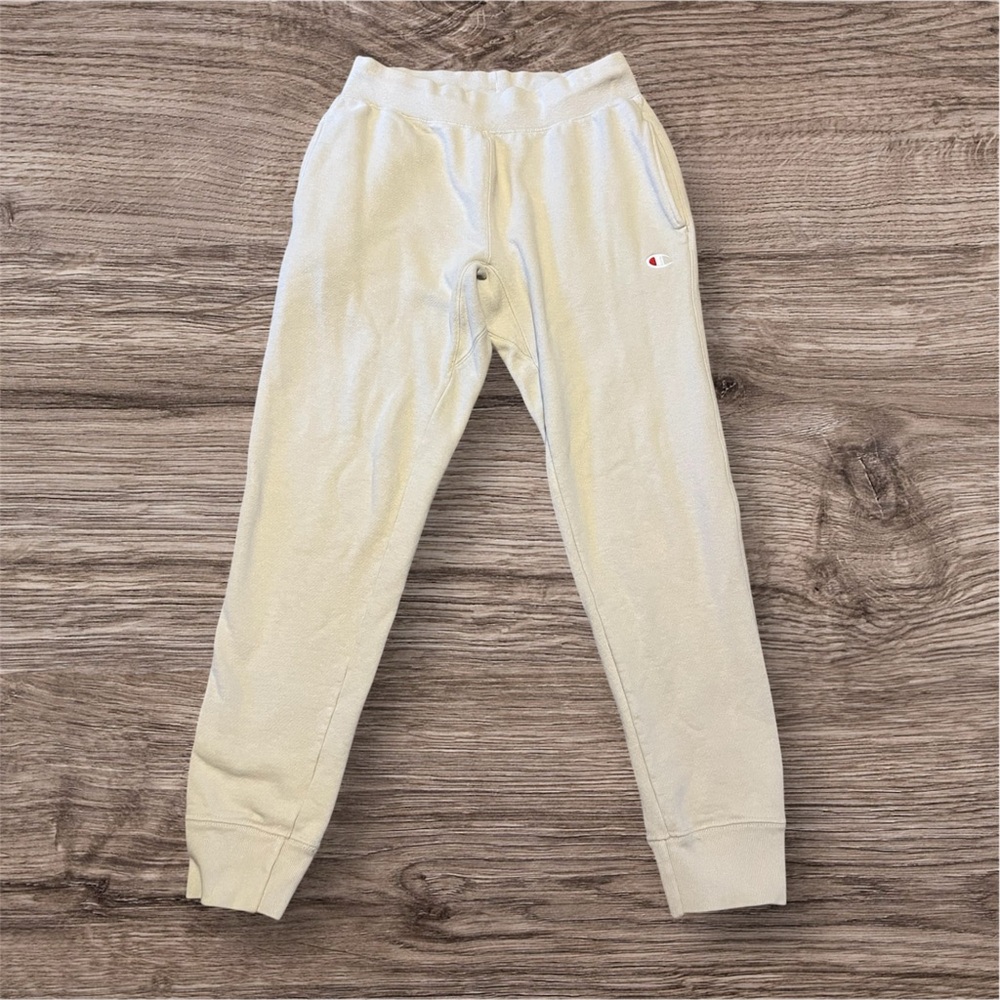 Champion Reverse Weave Mini C‎ Beige Joggers Womens Size M